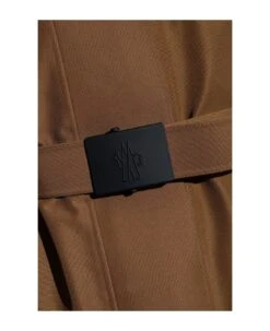 Belted Fur Hooded Jacket -Italist Store 0013a2d7cf933580e195287e197f5c95