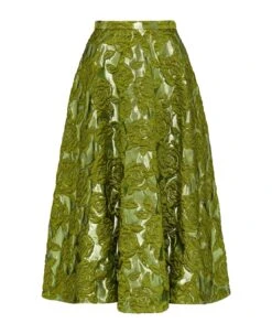 Valentino Garavani Skirt Mossi Broccato Valentino Rose Moire`