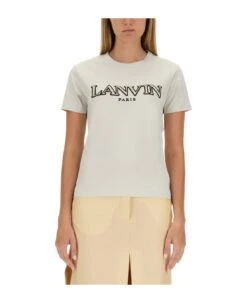 Lanvin T-shirt With Logo Embroidery