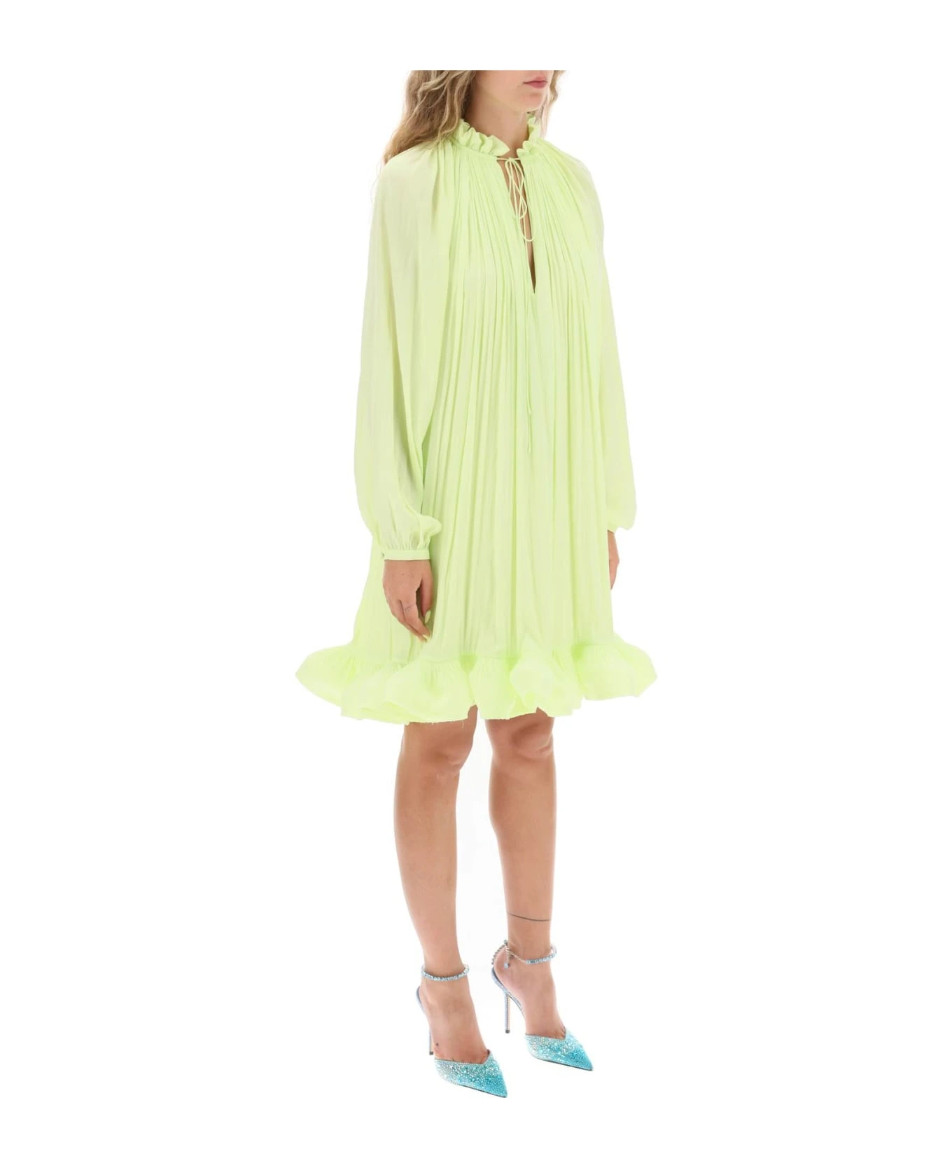 Lanvin Short Ruffled Dress In Charmeuse 2 Lanvin Short Ruffled Dress In Charmeuse - Image 2
