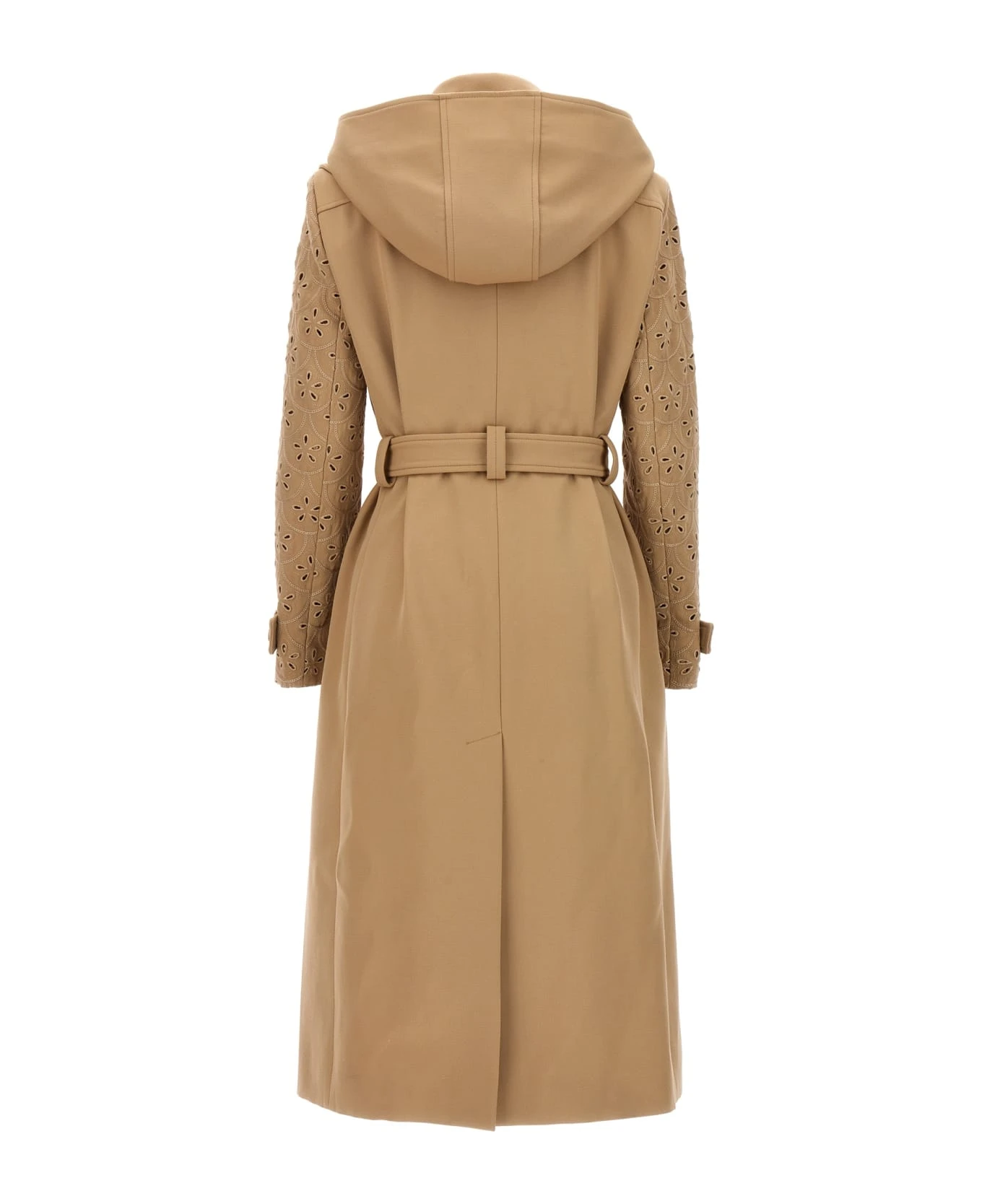 Chloé Embroidered Hooded Trench Coat 3 Chloé Embroidered Hooded Trench Coat - Image 3
