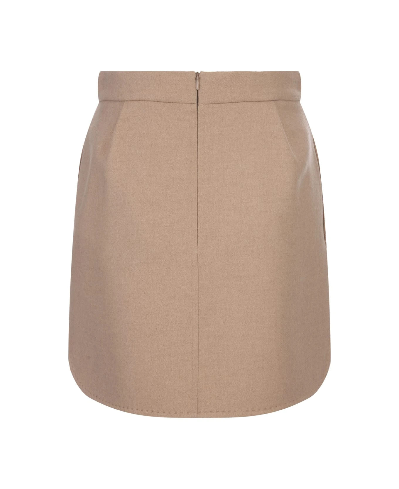 Max Mara Bobbio Mini Skirt In Camel 2 Max Mara Bobbio Mini Skirt In Camel - Image 2