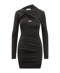 Off-White Fluid Mini Dress