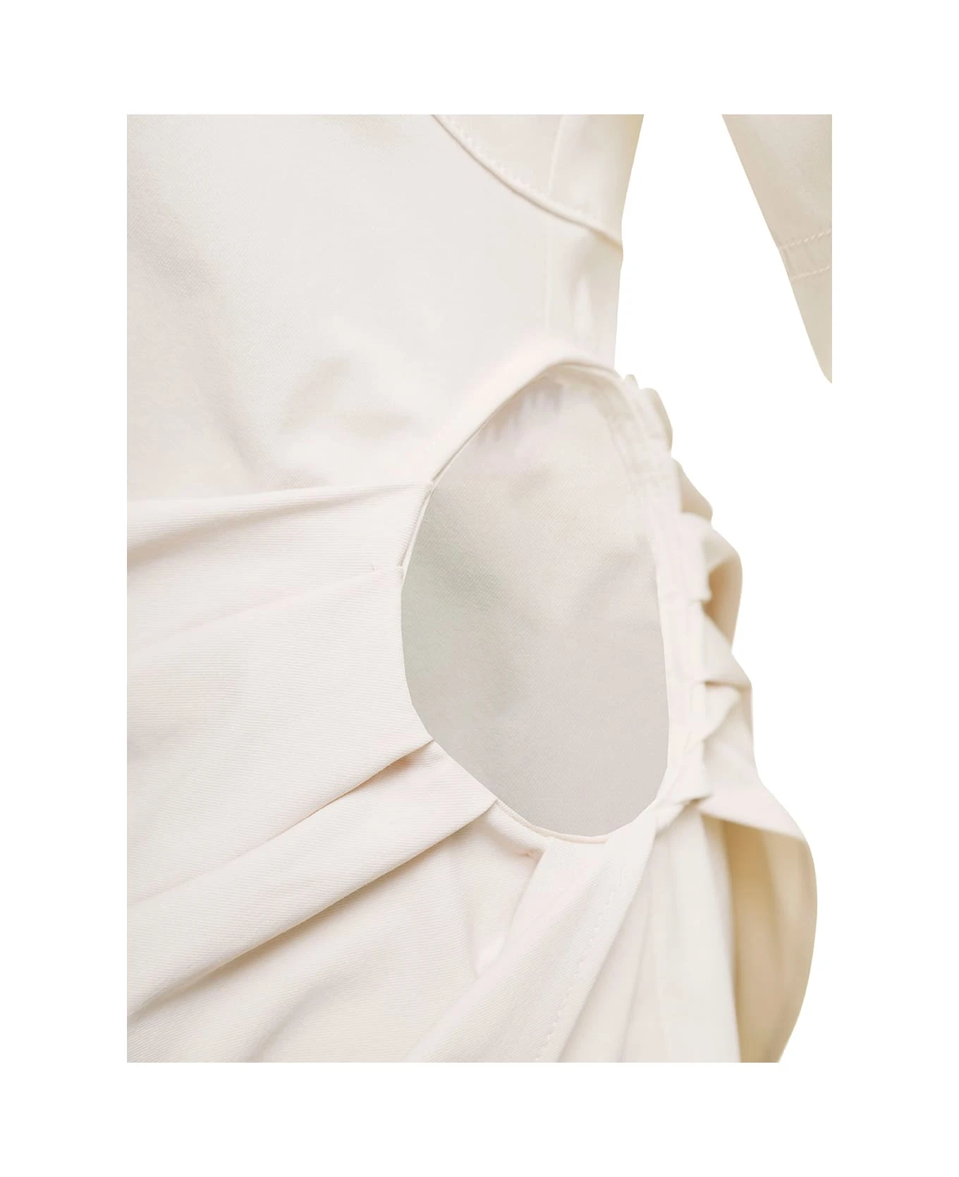 Jacquemus White Shirt Dress La Robe Camisa In Cotton Blend Woman 3 Jacquemus White Shirt Dress La Robe Camisa In Cotton Blend Woman - Image 3