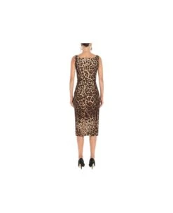 Dolce & Gabbana Leopard Print Fitted Midi Dress -Italist Store 0654fa26fd2e82ff63231a3d5330f1d9