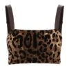Dolce & Gabbana Leopard Chenille Cropped Top