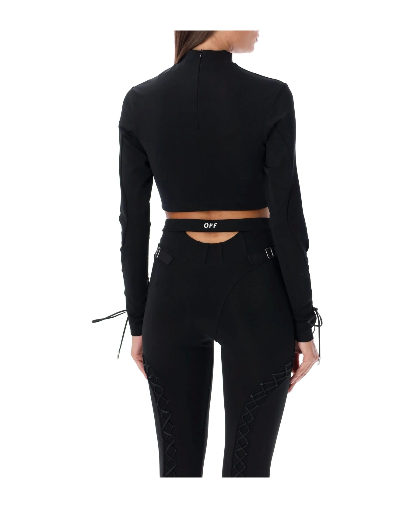 Off-White Lace-up L/s Turtleneck Top 2 Off-White Lace-up L/s Turtleneck Top - Image 2