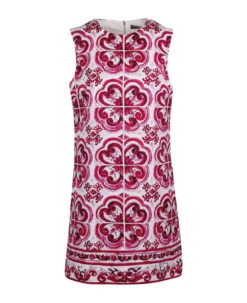 Dolce & Gabbana Majolica-print Shift Mini Dress