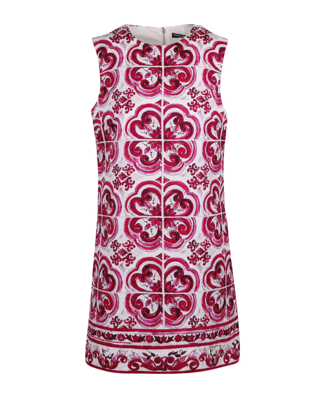 Dolce & Gabbana Majolica-print Shift Mini Dress 1 Dolce & Gabbana Majolica-print Shift Mini Dress
