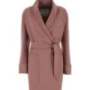 Max Mara Antiqued Pink Wool Blend Coat