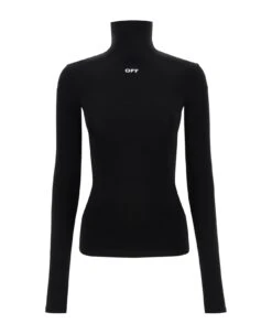 Off-White Second Skin Long Sleeve Turtleneck Top