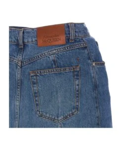 Alexander McQueen Pencil Denim Skirt With Cut-out -Italist Store 0c3753081a24c0db32c35d292d13d25e
