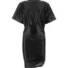 Black Synthetic Leather Bales Dress
