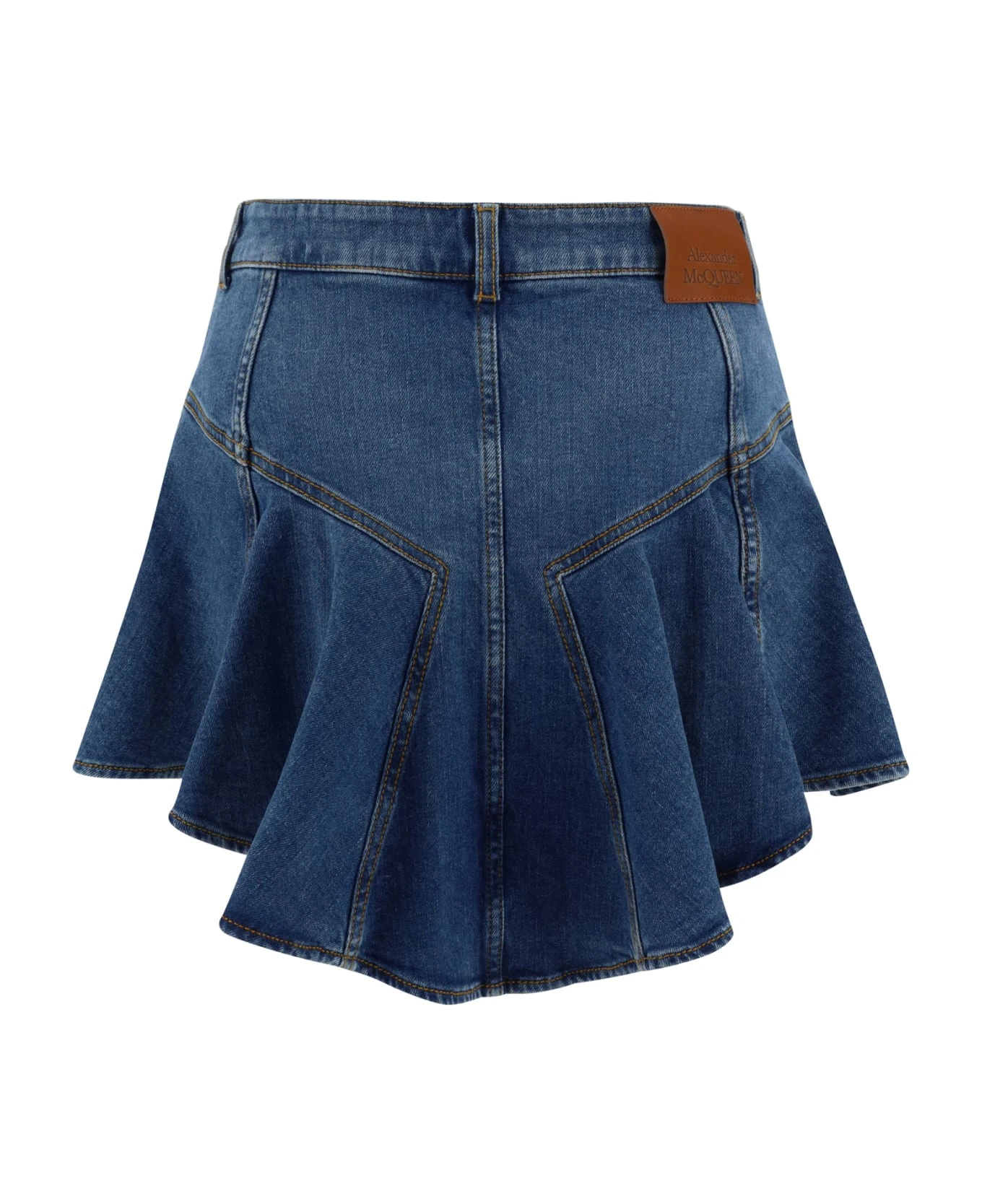 Alexander McQueen Denim Mini Skirt 2 Alexander McQueen Denim Mini Skirt - Image 2