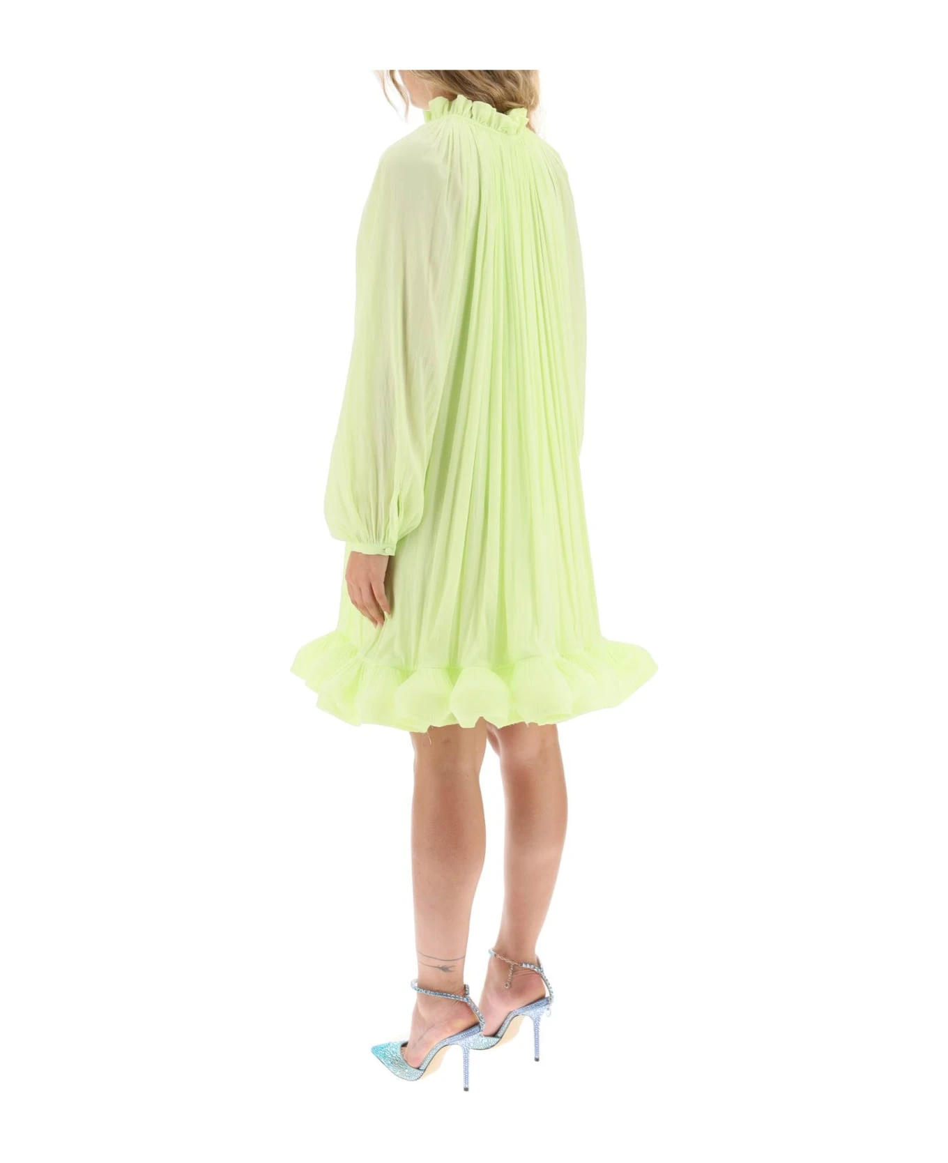 Lanvin Short Ruffled Dress In Charmeuse 3 Lanvin Short Ruffled Dress In Charmeuse - Image 3
