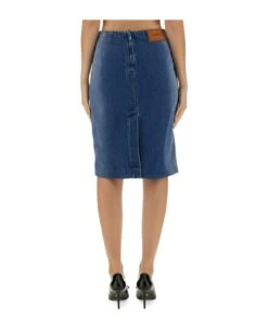 Versace Cotton Denim Skirt -Italist Store 0fac43551ce5cabe92861f06151e5e2b