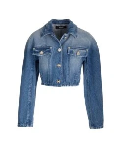 Versace Cropped Denim Jacket