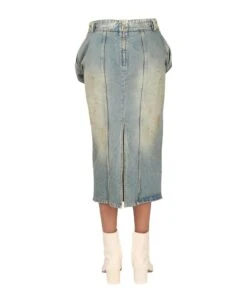 Maison Margiela Denim Ruffled Skirt -Italist Store 10cf94ec2fa1369300eb31563acdb17b