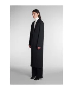 Lanvin Coat In Black Polyester -Italist Store 10eae9f6d274777c550d364086ed3728