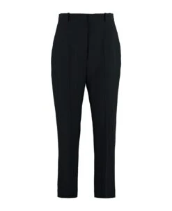 Alexander McQueen Crepe Pants With Straight Legs