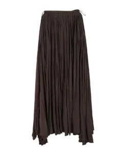 Lanvin Pleat Detail Asymmetric Skirt