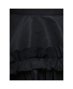 Black Mini Dress With Oversize Ruche In Polyfaille Woman Alexander Mcqueen -Italist Store 1424eb5089360aa7f7891c3cd019fbff