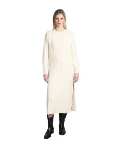 Golden Goose Dress In Beige Wool