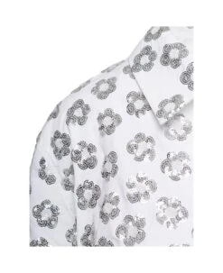 Jacquemus 'la Chemise Lavoir Brodéè' White Shirt With Paillettes Embroidery In Stretch Cotton Woman -Italist Store 18f3e96c3672227650a434c7daa9c861