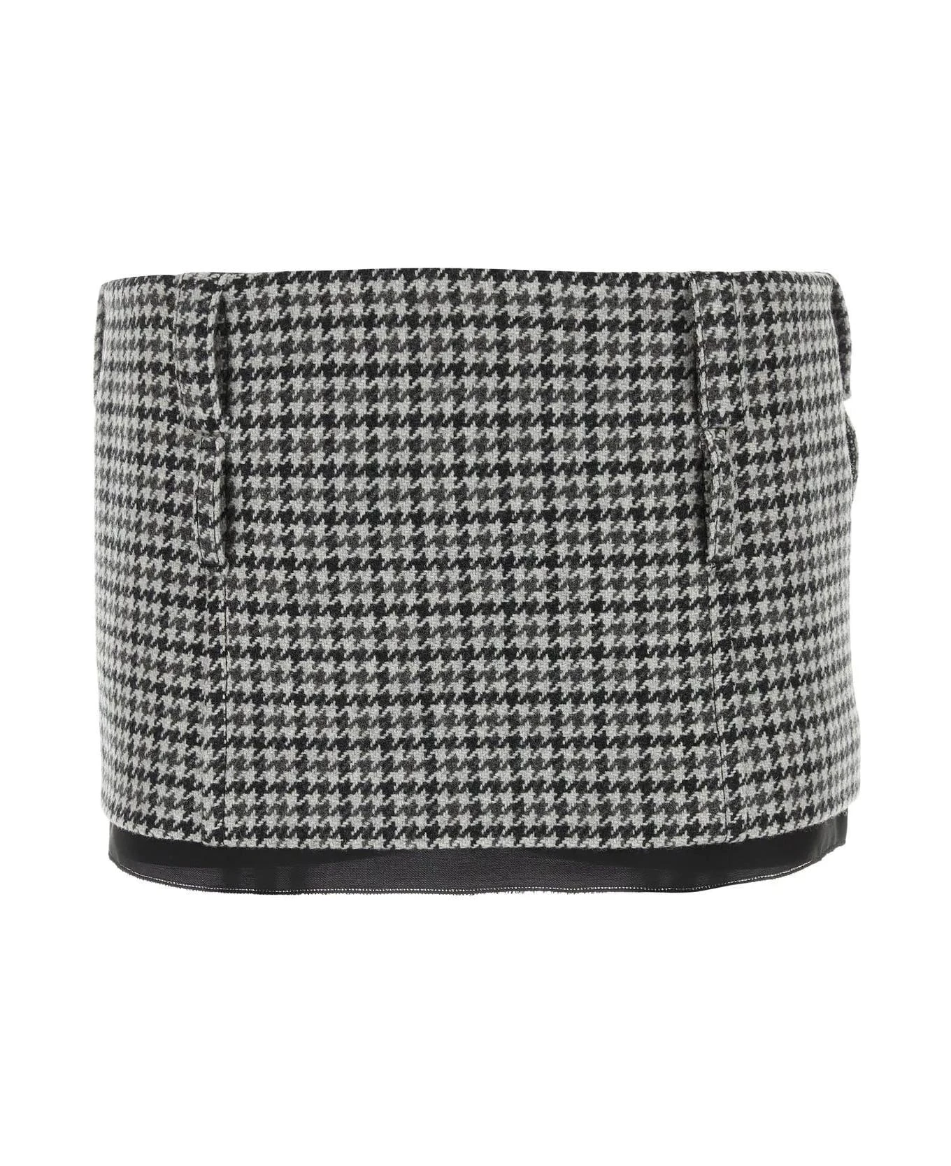 Miu Miu Embroidered Wool Mini Skirt 1 Miu Miu Embroidered Wool Mini Skirt