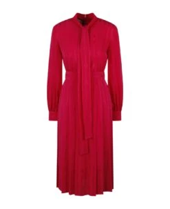 Gucci Interlocking G Chain Silk Jacquard Dress