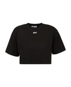 Off-White Off Stamp Rib Crop Tee