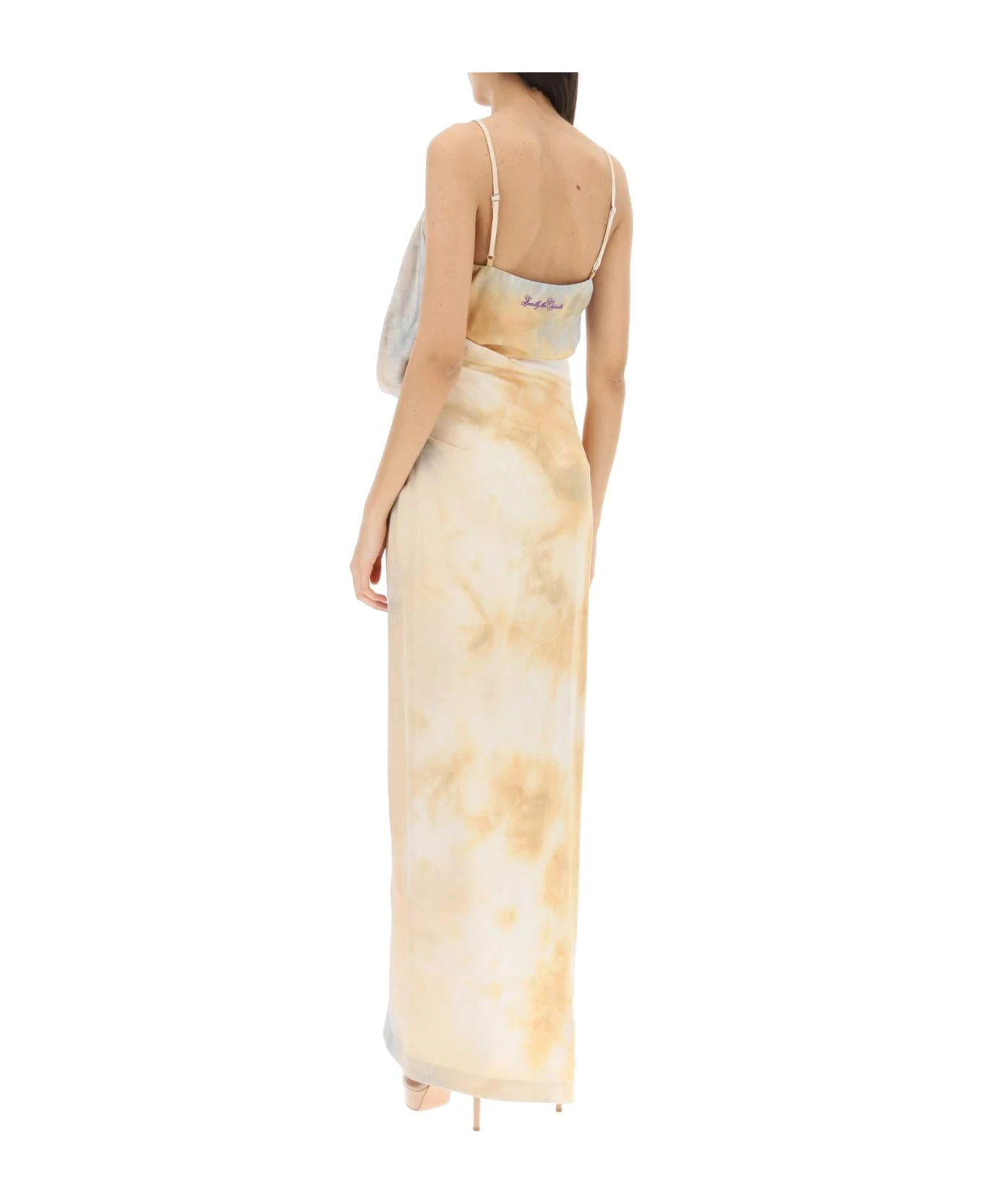 Off-White Draped Tie-dye Dress 3 Off-White Draped Tie-dye Dress - Image 3