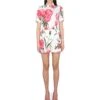 Dolce & Gabbana Short Jumpsuit With Carnation Print