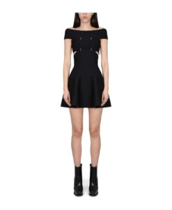 Alexander McQueen Mini Dress With Bare Shoulders