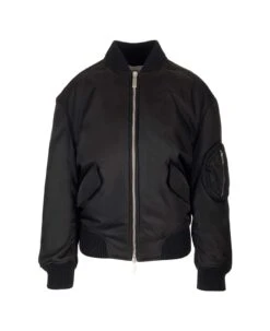 Off-White Oversized Bomber Jacket With Arrow Motif