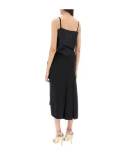 Maison Margiela Dual Material Midi Dress -Italist Store 20feda35910ec9f97204c17afaa060a7