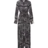 Golden Goose Logo Patch Paisley Print Long Dress