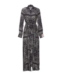 Golden Goose Logo Patch Paisley Print Long Dress