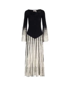 Chloé Long Dress In Wool And Silk