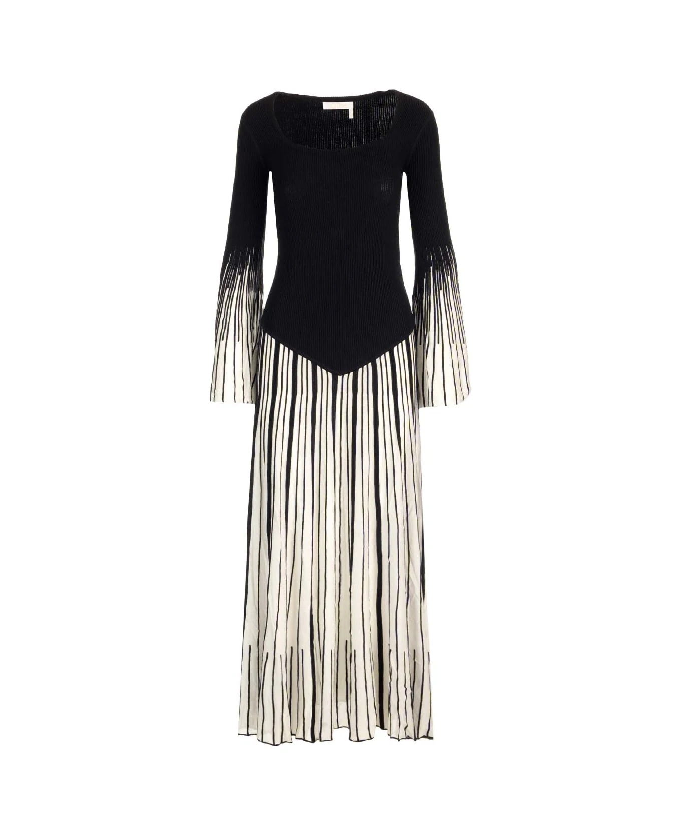Chloé Long Dress In Wool And Silk 1 Chloé Long Dress In Wool And Silk