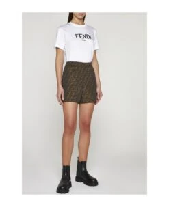 FENDI Ff Logo Cotton-blend Shorts -Italist Store 22b9d1ed7459a463008532a1940a0d56