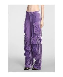Fern Pants In Viola Viscose -Italist Store 234ecf872b165c6c100d094098fb25d1