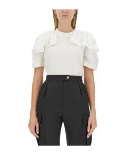 Alexander McQueen T-shirt With Ruffles