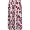 Prada Pleated Lip-print Skirt