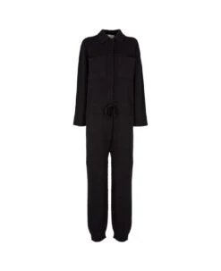 Jumpsuit Black Wool Knitted Jumpsuit