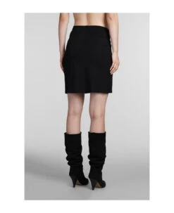 Natacha Skirt In Black Viscose -Italist Store 277351be62dc90ae84cb25ac8678e4a5