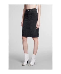 Fiali Skirt In Black Denim -Italist Store 2773d4e3c3a0cababe70a1740d70af1d