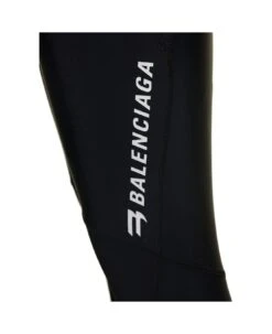 Balenciaga Black 'mat Spandex' Bodysuit With Side Contrasting Logo In Stretch Fabric Woman -Italist Store 277ce97c8ad209b1fdd621240d10e5d6