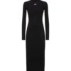 Off-White Black Stretch-cotton Midi Dress
