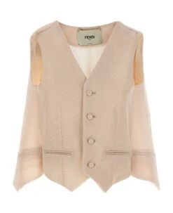 FENDI Cut Out Deconstructed Vest